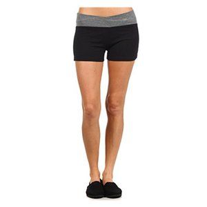 MOPAS Yoga Shorts with Fold Over Solid Waistband